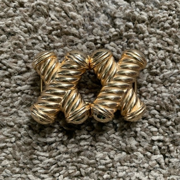 Vintage Accessocraft NYC Double X Belt Buckle - Picture 1 of 3